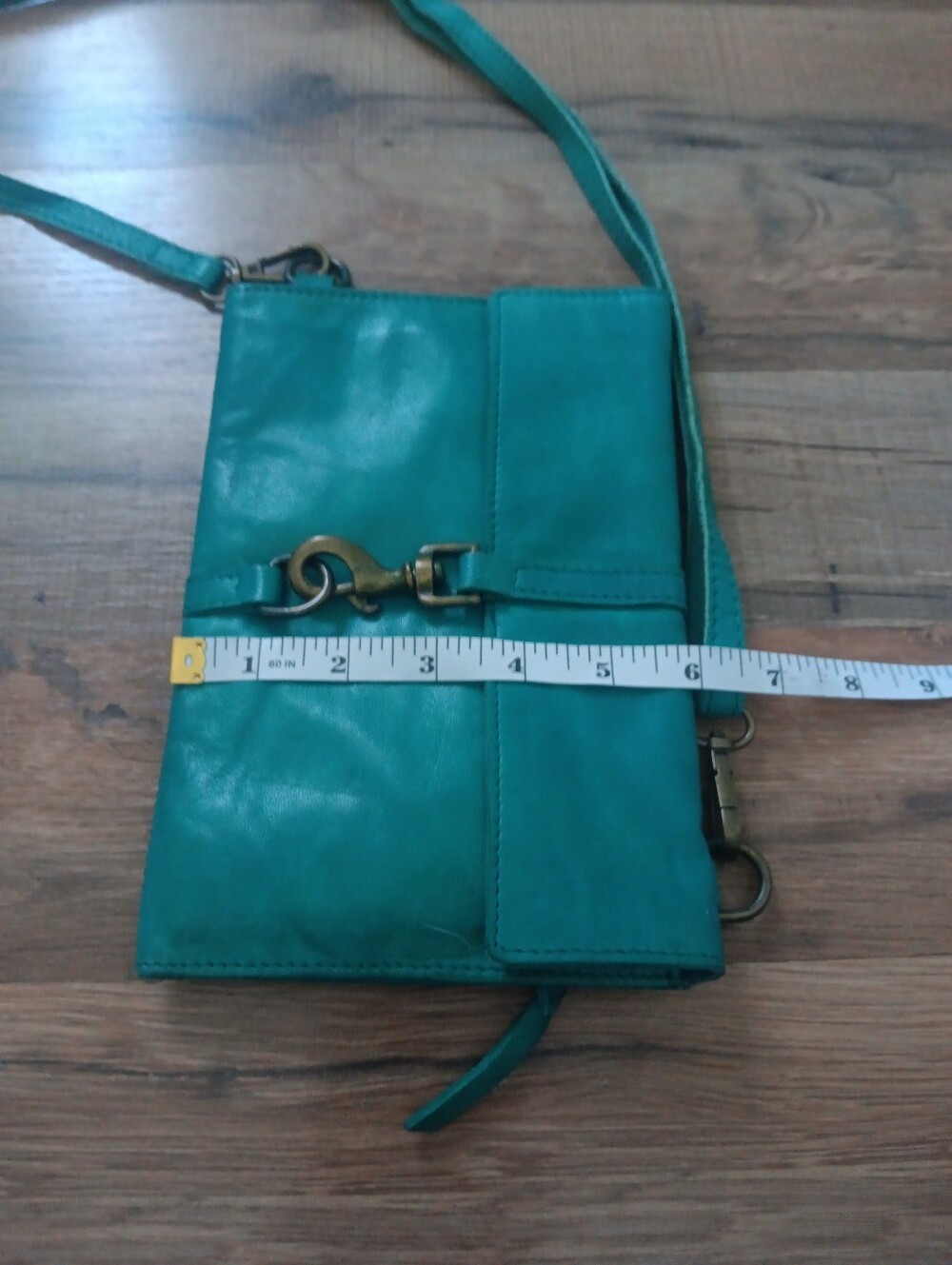 Free People Jetsetter Teal Crossbody Leather Shoulder Bag - Picture 6 of 6
